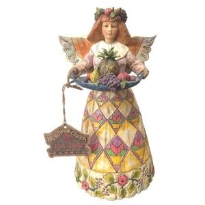 Jim Shore Heartwood Creek Angel of Generosity Figurine 108922 Enesco 2002 Fruit
